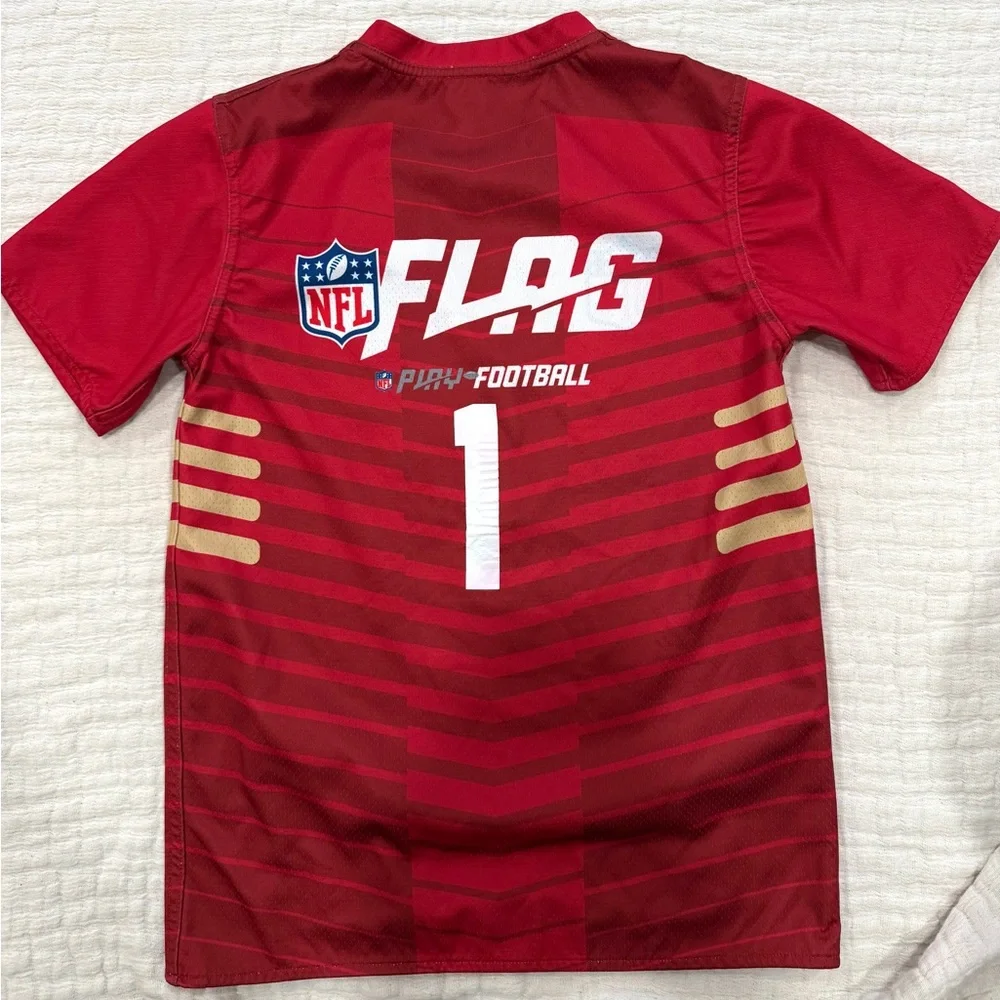 🏈 Kids San Francisco‎ 49ers Reversible NFL Flag Football Jersey – Size L Youth